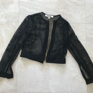 Diane Von Furstein Geometric Lace Jacket